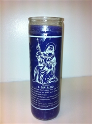 SAINT ALEJO SEVEN DAY CANDLE IN GLASS ( A SAN ALEJO CANDLE )