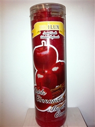 APPLE CINNAMON PREPARED SCENTED PILLAR CANDLE IN GLASS (MANZANA CANELA)