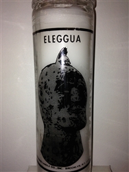 ELEGGUA / ELEGUA / ESU SEVEN DAY CANDLE IN GLASS
