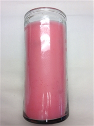 14 DAY PINK UNSCENTED CANDLE IN GLASS