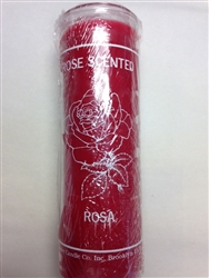 ROSE 7 DAY SCENTED RED CANDLE IN GLASS (ROSA)