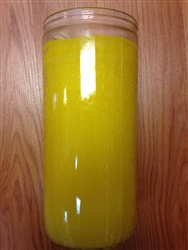 14 DAY YELLOW UNSCENTED CANDLE IN GLASS