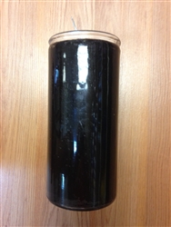 14 DAY BLACK UNSCENTED CANDLE IN GLASS