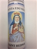 SAINT HEDWIG SEVEN DAY UNSCENTED 1 COLOR BLUE CANDLE IN GLASS (SANTA EDUVIGES)