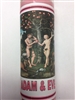 ADAM AND EVE SEVEN DAY UNSCENTED 1 COLOR PINK CANDLE IN GLASS