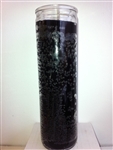 SEVEN DAY CANDLE IN GLASS - BLACK