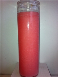 SEVEN DAY CANDLE IN GLASS - PINK