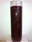 SEVEN DAY CANDLE IN GLASS - BROWN
