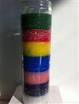 SEVEN DAY CANDLE IN GLASS - 7 COLOR