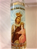 OUR LADY OF CARMEN 7 DAY WHITE CANDLE IN GLASS (VIRGEN DEL CARMEN)