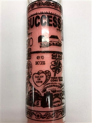SUCCESS UNSCENTED ONE COLOR (PINK) CANDLE IN GLASS (EXITO)