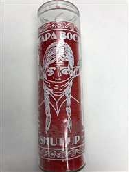 SHUT UP (TAPA BOCA) UNSCENTED ONE COLOR (RED) CANDLE IN GLASS