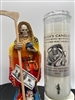 ELIZA'S CUSTOM PREPARED 7 DAY SCENTED WHITE CANDLE IN GLASS FOR  HOLY DEATH (SANTA MUERTE)