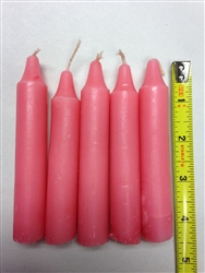 4" CHIME SPELL CANDLES PINK LOT OF 5 FREE U.S. SHIP! ALTAR SVC, WICCA & PAGAN