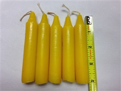 4" CHIME SPELL CANDLES YELLOW LOT OF 5 FREE U.S. SHIP! ALTAR SVC, WICCA & PAGAN