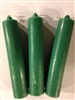 ALTAR CANDLES 1 COLOR 1 1/8"D X 5 1/2" T IN GREEN SET OF 3 W/FREE SHIP! WICCA, PAGAN, SANTERIA