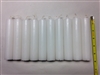 ALTAR CANDLES 1 COLOR 1 1/8"D X 5 1/2" T IN WHITE SET OF 10 W/FREE SHIP! WICCA, PAGAN, SANTERIA