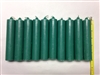 ALTAR CANDLES 1 COLOR 1 1/8"D X 5 1/2" T IN GREEN SET OF 10 W/FREE SHIP! WICCA, PAGAN, SANTERIA