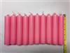 ALTAR CANDLES 1 COLOR 1 1/8"D X 5 1/2" T IN PINK SET OF 10 W/FREE SHIP! WICCA, PAGAN, SANTERIA