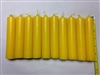 ALTAR CANDLES 1 COLOR 1 1/8"D X 5 1/2" T IN YELLOW SET OF 10 W/FREE SHIP! WICCA, PAGAN, SANTERIA