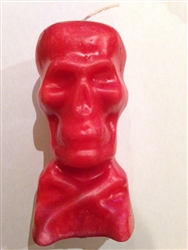 IMAGE CANDLE RED SKULL 5 1/2" TALL