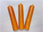 ALTAR CANDLES 1 COLOR 1 1/8"D X 5 1/2" T IN ORANGE SET OF 3 W/FREE SHIP! WICCA, PAGAN, SANTERIA