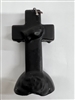 IMAGE CANDLE BLACK CROSS 4 1/2" TALL