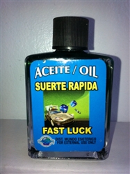 MAGICAL AND DRESSING OIL (ACEITE) 1/2OZ FAST LUCK (SUERTE RAPIDA)