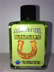 MAGICAL AND DRESSING OIL (ACEITE) 1/2 OZ FOR GOOD LUCK (BUENA SUERTE)