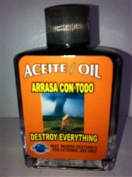 MAGICAL AND DRESSING OIL (ACEITE) 1/2 OZ - DESTROY EVERYTHING (ARRASA CON TODO)