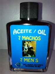 MAGICAL AND DRESSING OIL (ACEITE) 1/2 OZ - 7 MEN (7 MACHOS)