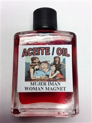 MAGICAL AND DRESSING OIL (ACEITE) 1/2 OZ FOR WOMAN MAGNET (MUJER IMAN)