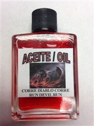 MAGICAL AND DRESSING OIL (ACEITE) 1/2 OZ - RUN DEVIL RUN (CORRE DIABLO CORRE)