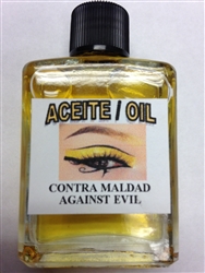 MAGICAL AND DRESSING OIL (ACEITE) 1/2 OZ - AGAINST EVIL (CONTRA MALDAD)