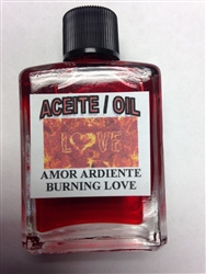 MAGICAL AND DRESSING OIL (ACEITE) 1/2 OZ - BURNING LOVE (AMOR ARDIENTE)