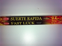 STICK INCENSE 20 STICKS PER PACK - FAST LUCK (SUERTE RAPIDA)