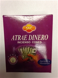 HEM INCENSE CONES 10 PER PACK - ATTRACT MONEY (ATRAE DINERO)