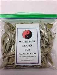 AUTHENTIC WILD CRAFTED WHITE SAGE LEAVES 1 OZ BAG