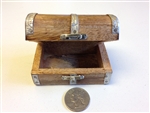 HAND MADE WOOD TREASURE CHEST / TRINKET BOX / SPIRITUAL JOB BOX WITH METAL CLASP