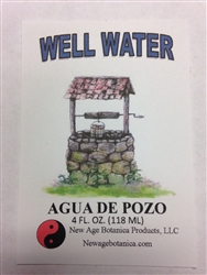 NEW AGE BOTANICA PRODUCTS GENUINE WELL WATER 4 FL OZ ( AGUA DE POZO)