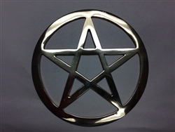 AUTHENTIC LARGE SOLID BRASS PENTAGRAM 5 3/4" DIAMETER WICCAN