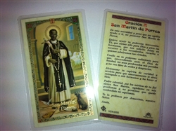 HOLY PRAYER CARDS FOR SAINT MARTIN OF PORRES IN SPANISH SET OF 2 WITH FREE U.S. SHIPPING!
