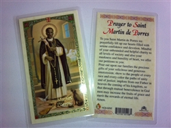 HOLY PRAYER CARDS FOR SAINT MARTIN OF PORRES IN ENGLISH SET OF 2 WITH FREE U.S. SHIPPING!