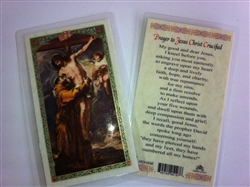 HOLY PRAYER CARDS FOR SAINT FRANCIS AT THE CRUCIFIXION IN ENGLISH SET OF 2 WITH FREE U.S. SHIPPING!