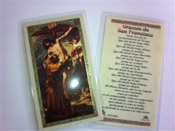 HOLY PRAYER CARDS FOR SAINT FRANCIS AT THE CRUCIFIXION IN SPANISH SET OF 2 WITH FREE U.S. SHIPPING!
