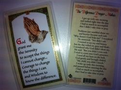 HOLY PRAYER CARDS FOR THE SERENITY PRAYER IN ENGLISH SET OF 2 WITH FREE U.S. SHIPPING!