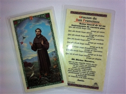 HOLY PRAYER CARDS FOR SAINT FRANCIS (SAN FRANCISCO) IN SPANISH SET OF 2 WITH FREE U.S. SHIPPING!
