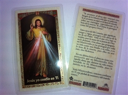 HOLY PRAYER CARDS FOR THE CHAPLET OF THE DIVINE MERCY (DIVINA MISERICORDIA) IN SPANISH SET OF 2 WITH FREE U.S. SHIPPING!