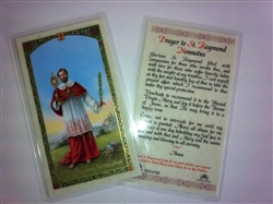 HOLY PRAYER CARDS FOR SAINT RAYMOND NONATUS (SAN RAMON NONATO) IN ENGLISH SET OF 2 WITH FREE U.S. SHIPPING!