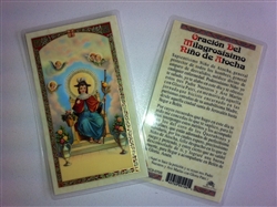 HOLY PRAYER CARDS FOR THE INFANT OF ATOCHA (NINO DE ATOCHA) IN SPANISH SET OF 2 WITH FREE U.S. SHIPPING!